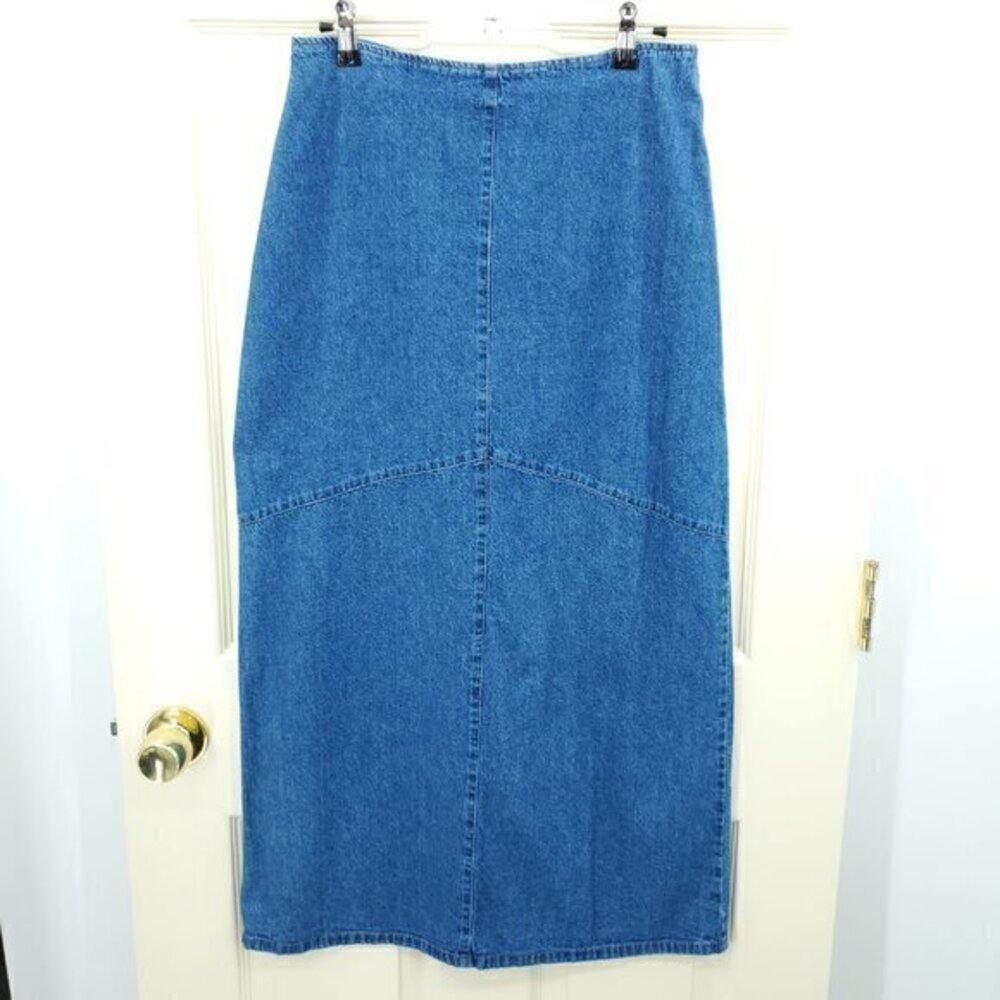 Vintage Studio Denim Midi Skirt 8/M Medium Blue